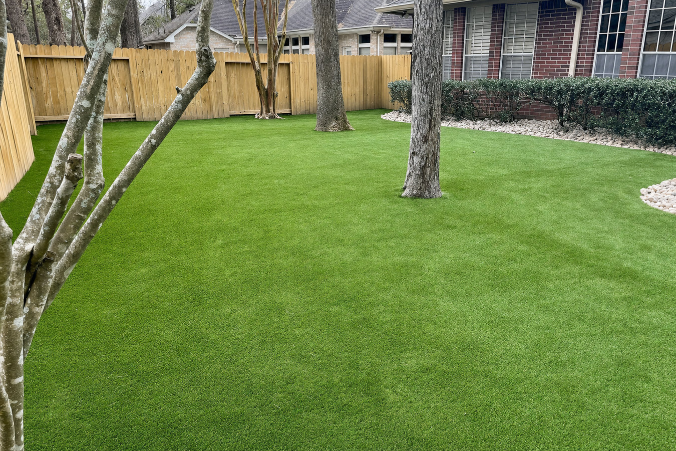 Residential turf installation